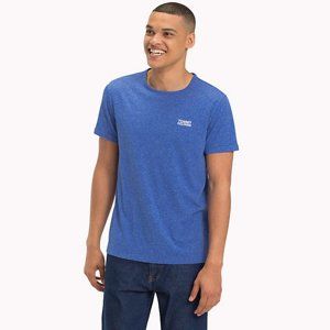 Tommy Hilfiger pánské modré melírované tričko Modern - S (428)